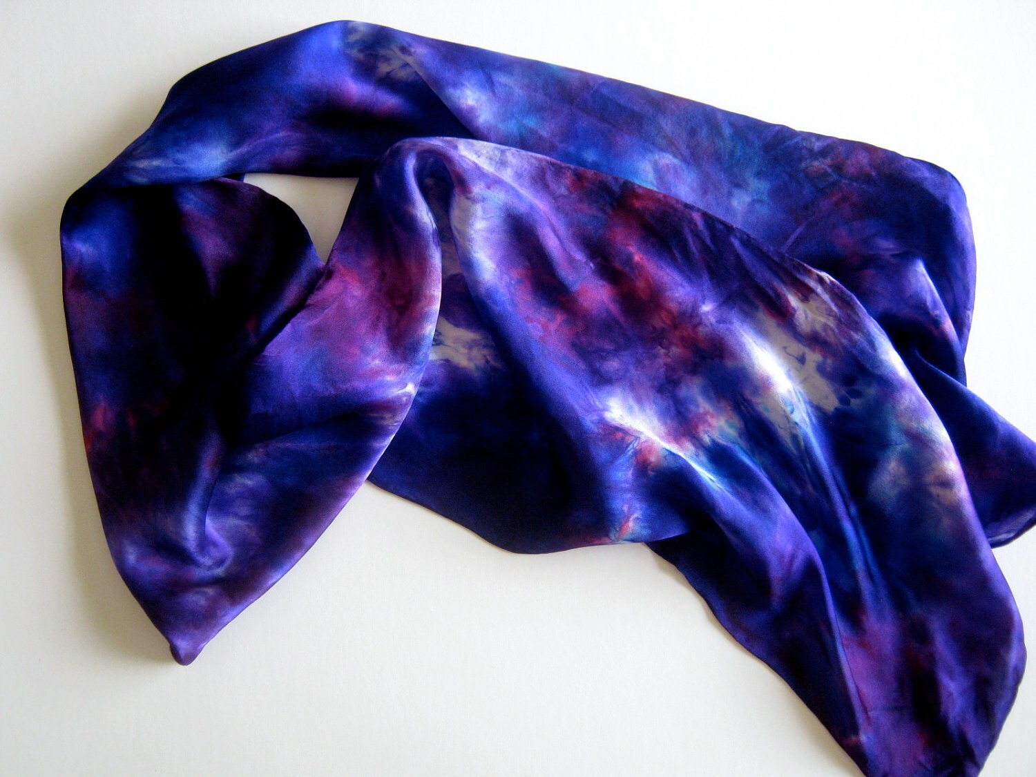 PURPLE Silk Scarf by kjmSILKS on Etsy