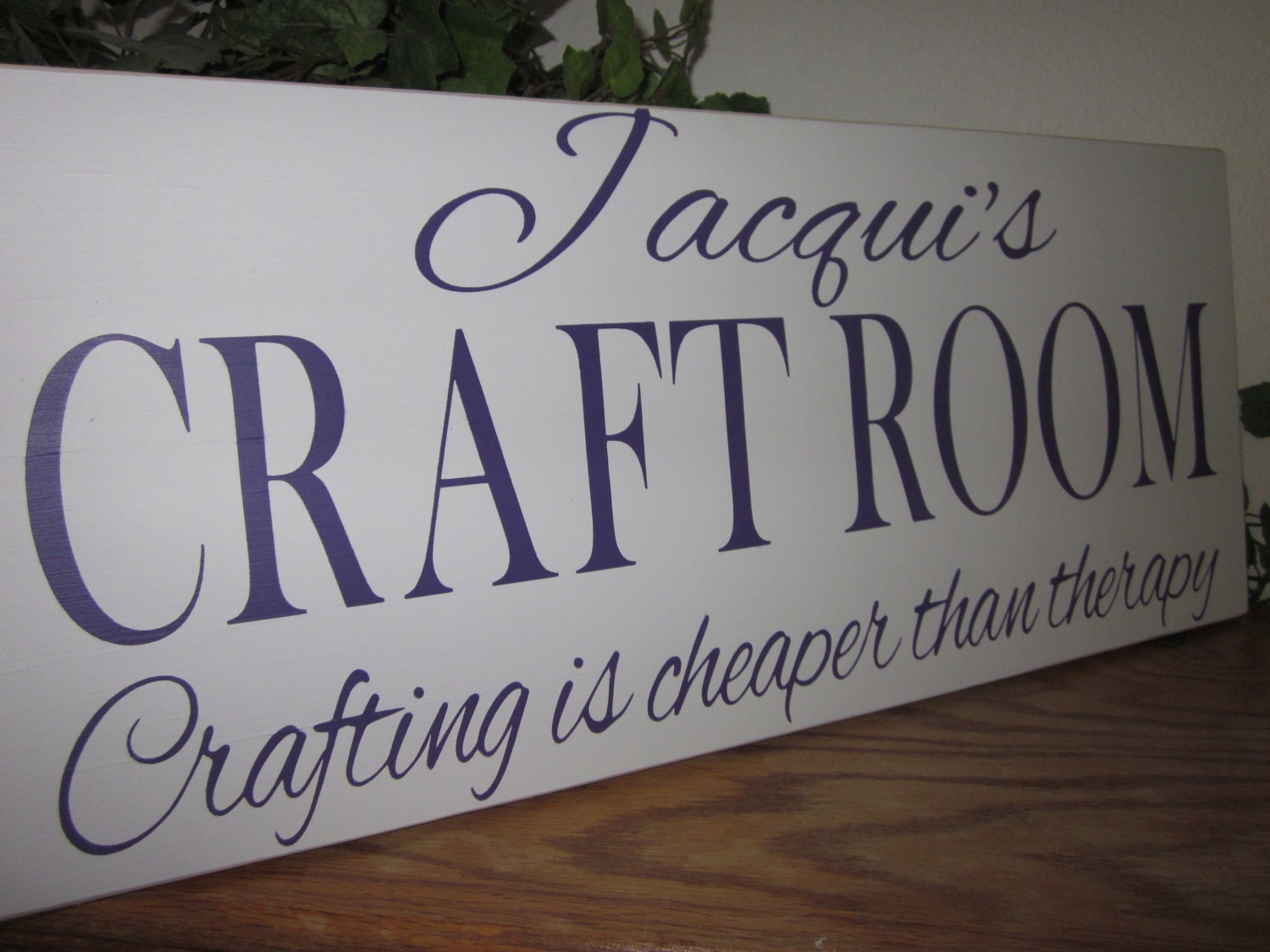 Custom Wood Sign Personalized Craft Room Sign Woman Cave