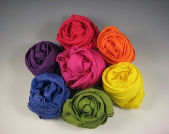 Playsilks - 35 x 35 inch Traditional Rainbow SET of 7 silks - Waldorf Inspired