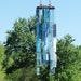 Crystal Blue Persuasion Stained Glass Wind Chimes OOAK