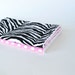 Burp Cloth for Baby Girl, Set of 2, Zebra Print and Pink Polka Dots
