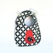 Red Birdie Adjustable Baby Bib with Minky