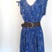 S A L E - vintage Sun Dress in AZURE Blue ..... Size: Medium/Large