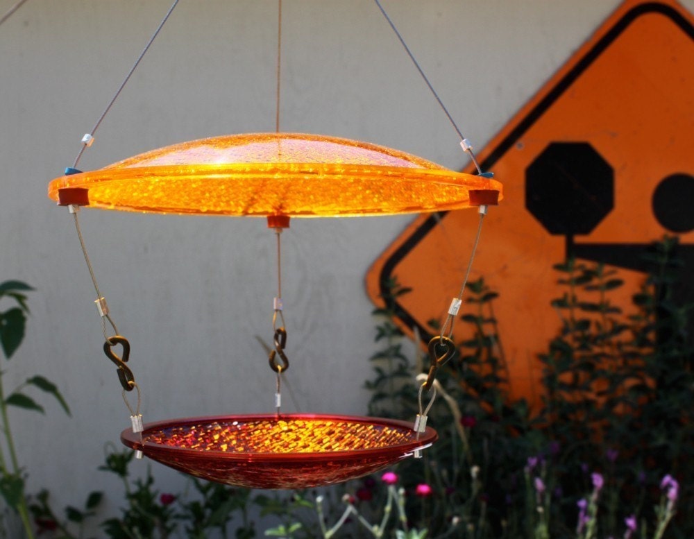 Bird feeder upcycled traffic light eco friendly recycled