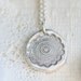 reserved lace, fine silver, sterling silver, pendant, necklace