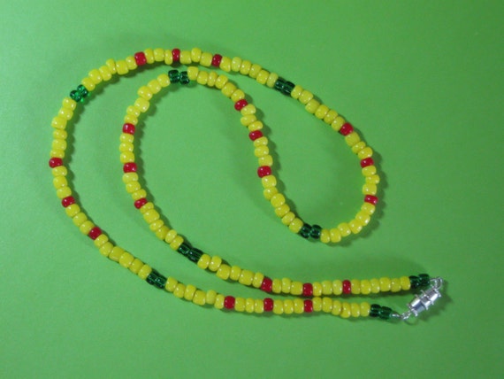 Vietnam Service Beaded Necklace Patterned After Military