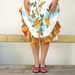 Flower Garden Hostess Apron- Vintage Fabric and Doily