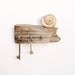Seashore Love - Key Holder Rack, Jewelry Organizer Rack - Driftwood, Shell, Metal