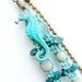 Seahorse and Seafoam Keychain / Bag Ring
