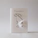 Congratulations Fur-Baby / Non-Fur-Baby Handmade Card with baby hare in White Fluffy Diaper Nappy with White Dummy pacifier