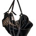 Studded black leather hobo / shoulder bag, handmade one of a kind..