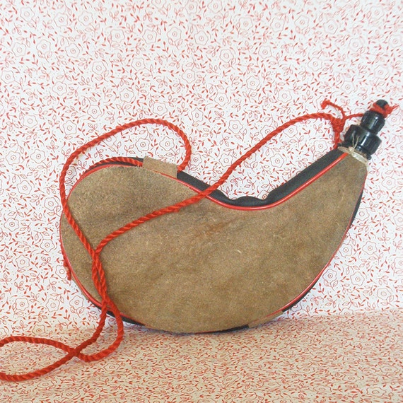 Vintage Leather Water Canteen by VintagefromCrystal on Etsy