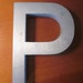 Treasury Item - Vintage Aluminum Letter Uppercase P