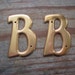 Small Vintage Brass Uppercase Letter B Dead Stock