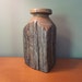 Vintage Rustic Textured Wooden Vase