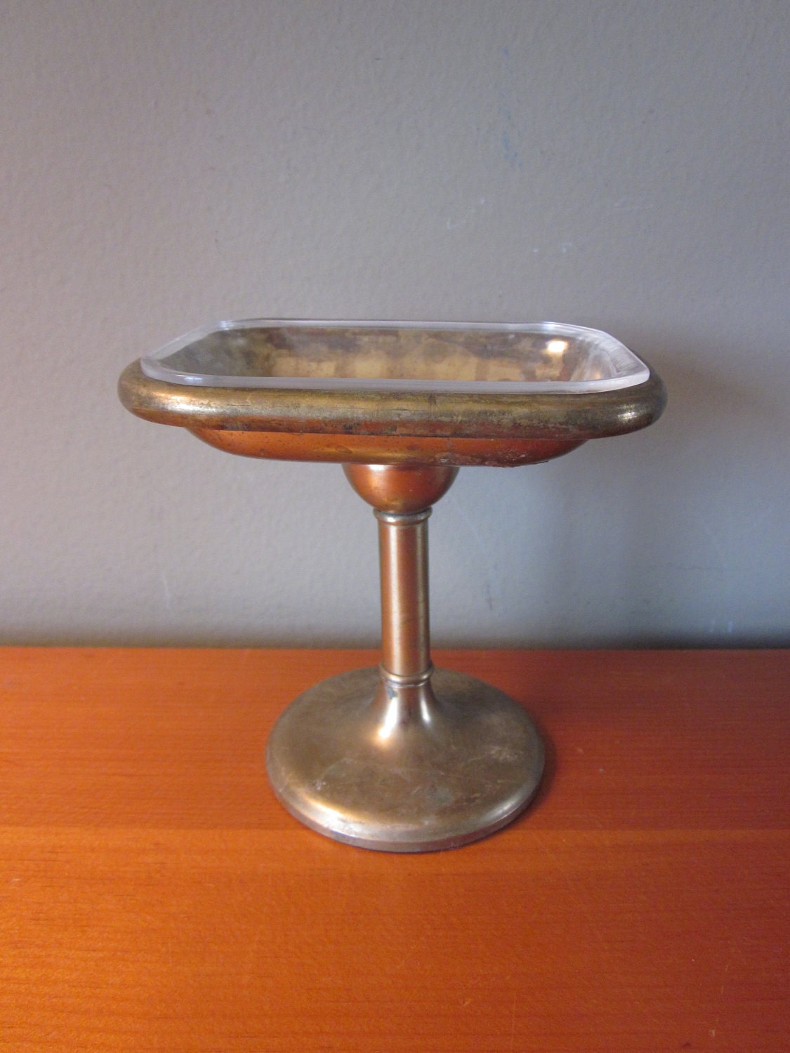 Vintage Brass Footed Soap Dish