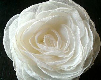 Beautiful Bride, Small Ivory Hair Flower Wedding Hair Clip