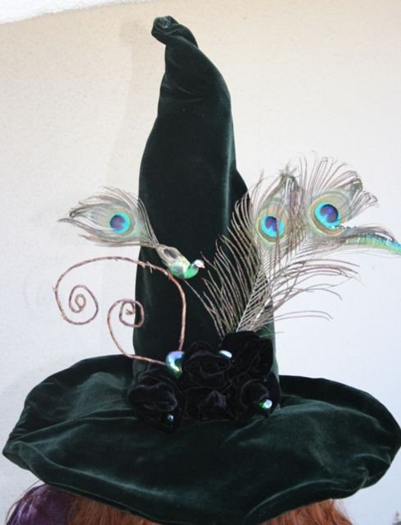 Wicked Green Witch Hat Upscale Unique Elegant