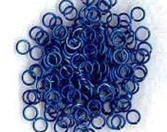 6mm BLUE Anodized Aluminum JUMP RINGS