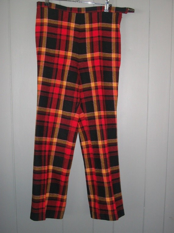 Vintage Plaid Wool Pendleton Pants