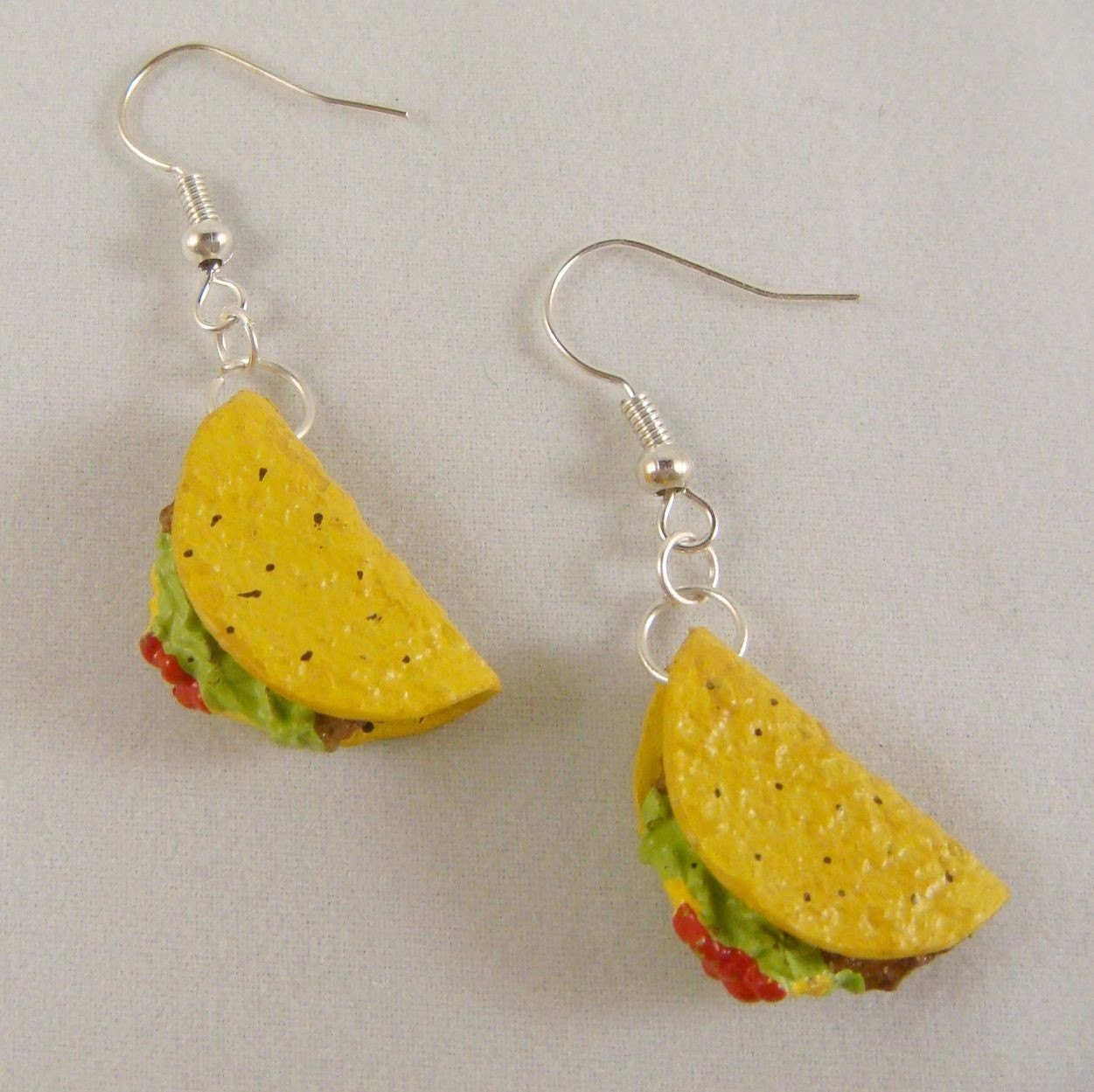 Miniature Food Jewelry Taco Earrings Food Earrings