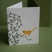 Letterpress Printed Cat and Lights Holiday Card