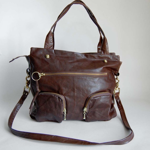 SALE 5 pocket willow bag in earth brown