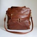 SALE - 4 pocket tall Willow bag in redwood - work bag - computer bag