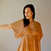 boho VELVET blouse / 1970s native butterfly sleeve blouse