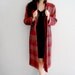 vintage MOHAIR trench / 1980s plaid wool nordstrom coat