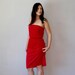 vintage STRAPLESS dress / 1970s knit day dress