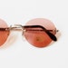 vintage OVAL sunglasses / vintage 1980s blue lenses DEADSTOCK glasses