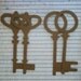4 Large Bare Chipboard Key Diecuts 2 each of 2 styles