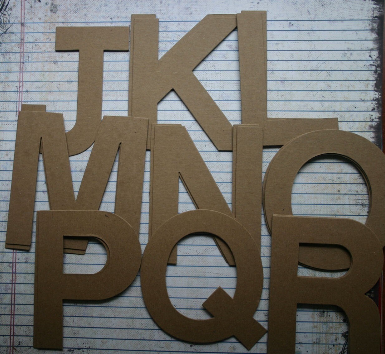 4 inch Block style uppercase raw chipboard alphabet Choose 1