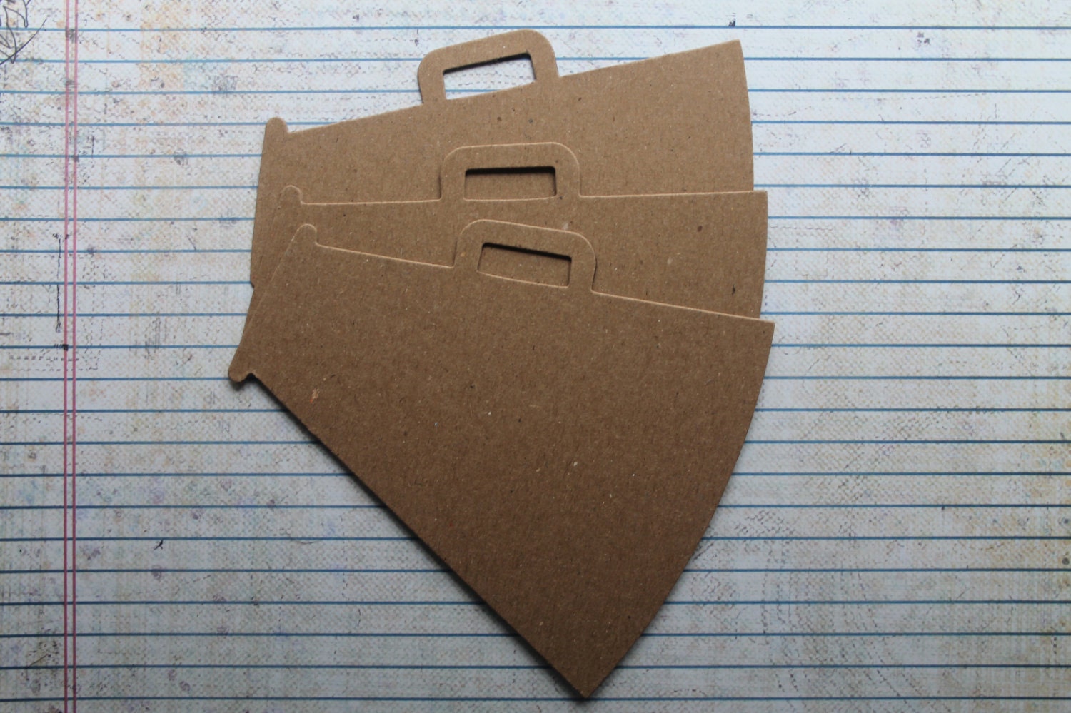 3 Bare chipboard die cuts large Megaphone Diecuts 4 3/4 inches