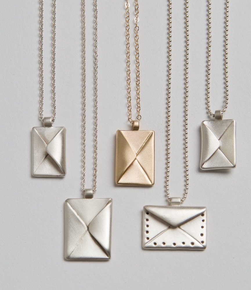 custom Envelope Jewelry CUSTOMIZED with a name or message