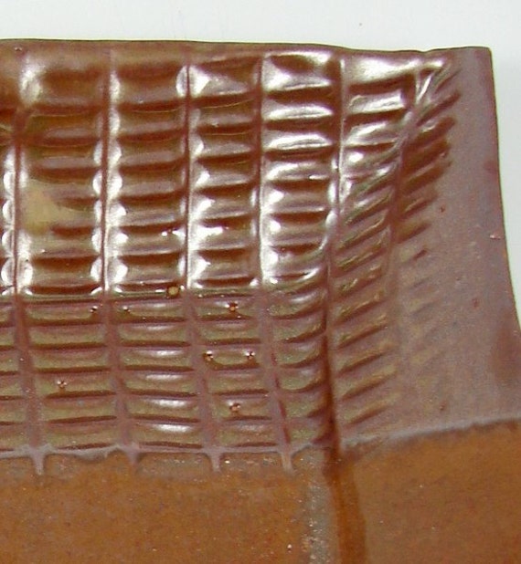 Square Ceramic Plate / Handmade Stoneware Dinnerware / Clay