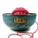 Blue Yarn Bowl / Handmade Pottery Wheel Thrown Stoneware