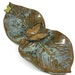 Emerald Green Ceramic Serving Dish - Butterfly Divided Platter - Ready to Ship Today - Handmade Stoneware Clay Pottery Plate