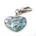 Abalone Shell Heart Charm / Purse Charm