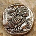 Green Girl Studios Pewter OWL Pendant Bead