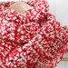 Scarf Red and white Candy Cane crochet ( winter sale )