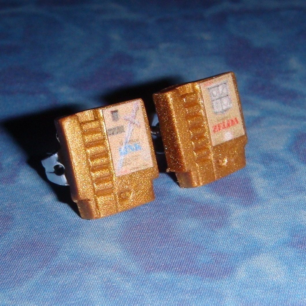 STUD EARRINGS Nintendo games cartridge