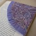 Purple Paisley Ruffle Corner Bookmark