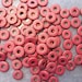 Shop Sale..GOLD BRICK Greek Ceramic 8mm Round Washer Beads (25)