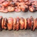 Greek Ceramic Beads - 10 COHO ROSE PEBBLES Beads