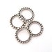 4 Sterling Silver Large Holed Spacer Rings - Links - Jumprings - Dotted Rings