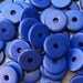 25 Mykonos Greek Ceramic Beads - COBALT BLUE 13mm Round Disk Beads