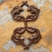 1 Trinity Vintage Patina Nouveau Fold Over Bail 25mm x 41mm - Trinity Brass - LOW SHIPPING