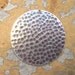 1 Large Antique Silver 35mm Round Hammered Circle Pendant Disk - Trinity Brass
